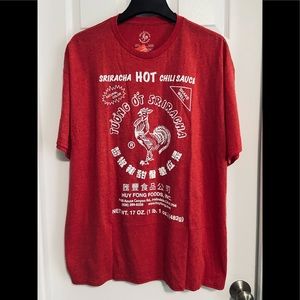 BNWT MEN'S LICENSED SRIRACHA SHORT SLEEVE T-SHIRT US SIZE EXTRA LARGE (XL)